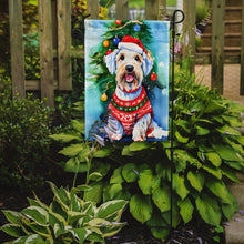 Load image into Gallery viewer, Sealyham Terrier Christmas Garden Flag – Cozy Dog Holiday Decor with Tree &amp; Presents