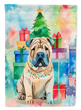 Load image into Gallery viewer, Shar Pei Christmas House Flag