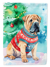 Load image into Gallery viewer, Shar Pei Christmas House Flag