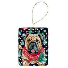Load image into Gallery viewer, Shar Pei Christmas Porcelain Ornament