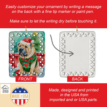Load image into Gallery viewer, Shar Pei Christmas Porcelain Ornament