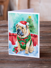 Load image into Gallery viewer, Shar Pei Christmas Greeting Cards - Blank Note Cards – 8-Pack of Artist-Designed Cards with Envelopes