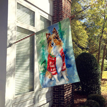 Load image into Gallery viewer, Sheltie Christmas House Flag