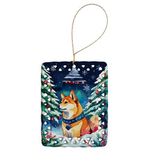 Load image into Gallery viewer, Shiba Inu Christmas Porcelain Ornament