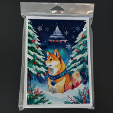 Load image into Gallery viewer, Shiba Inu Christmas Greeting Cards - Blank Note Cards – 8-Pack of Artist-Designed Cards with Envelopes