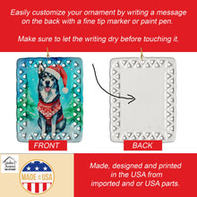 Load image into Gallery viewer, Siberian Husky Christmas Porcelain Ornament