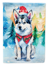 Load image into Gallery viewer, Siberian Husky Christmas House Flag