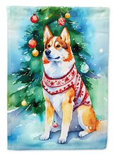 Load image into Gallery viewer, Siberian Husky Christmas House Flag