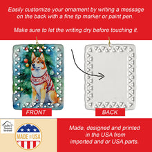 Load image into Gallery viewer, Siberian Husky Christmas Porcelain Ornament