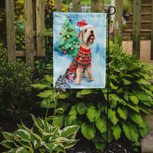 Load image into Gallery viewer, Wheaten Terrier Christmas Garden Flag – Cozy Dog Holiday Decor with Tree &amp; Presents