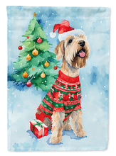 Load image into Gallery viewer, Wheaten Terrier Christmas Garden Flag – Cozy Dog Holiday Decor with Tree &amp; Presents
