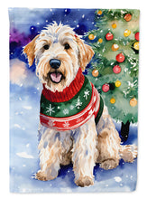 Load image into Gallery viewer, Wheaten Terrier Christmas House Flag