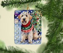 Load image into Gallery viewer, Wheaten Terrier Christmas Porcelain Ornament