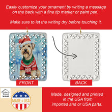 Load image into Gallery viewer, Wheaten Terrier Christmas Porcelain Ornament