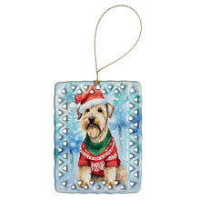 Load image into Gallery viewer, Wheaten Terrier Christmas Porcelain Ornament