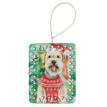 Load image into Gallery viewer, Wheaten Terrier Christmas Porcelain Ornament