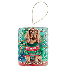 Load image into Gallery viewer, Sussex Spaniel Christmas Porcelain Ornament
