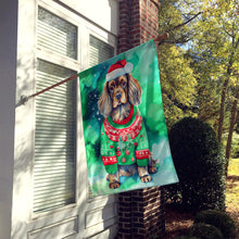Load image into Gallery viewer, Sussex Spaniel Christmas House Flag