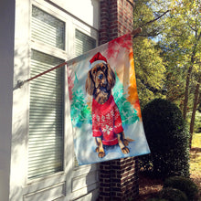 Load image into Gallery viewer, Sussex Spaniel Christmas House Flag