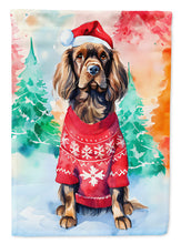 Load image into Gallery viewer, Sussex Spaniel Christmas House Flag