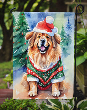 Load image into Gallery viewer, Tibetan Mastiff Christmas Garden Flag – Cozy Dog Holiday Decor with Tree &amp; Presents