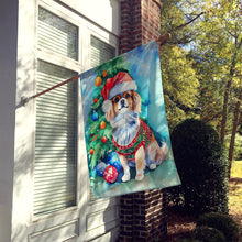 Load image into Gallery viewer, Tibetan Spaniel Christmas House Flag