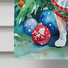 Load image into Gallery viewer, Tibetan Spaniel Christmas House Flag