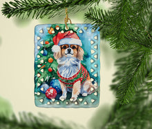 Load image into Gallery viewer, Tibetan Spaniel Christmas Porcelain Ornament