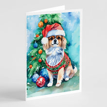 Load image into Gallery viewer, Tibetan Spaniel Christmas Greeting Cards - Blank Note Cards – 8-Pack of Artist-Designed Cards with Envelopes