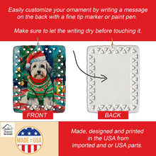 Load image into Gallery viewer, Tibetan Terrier Christmas Porcelain Ornament