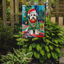 Load image into Gallery viewer, Tibetan Terrier Christmas Garden Flag – Cozy Dog Holiday Decor with Tree &amp; Presents