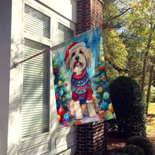 Load image into Gallery viewer, Tibetan Terrier Christmas House Flag