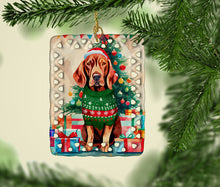 Load image into Gallery viewer, Vizsla Christmas Porcelain Ornament