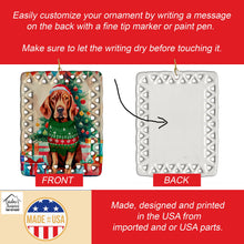 Load image into Gallery viewer, Vizsla Christmas Porcelain Ornament