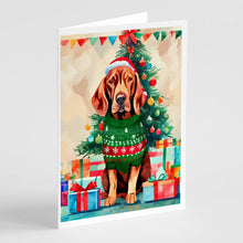 Load image into Gallery viewer, Vizsla Christmas Greeting Cards - Blank Note Cards – 8-Pack of Artist-Designed Cards with Envelopes
