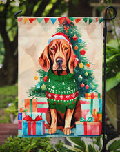 Load image into Gallery viewer, Vizsla Christmas Garden Flag – Cozy Dog Holiday Decor with Tree &amp; Presents