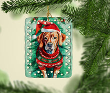 Load image into Gallery viewer, Vizsla Christmas Porcelain Ornament