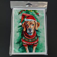 Load image into Gallery viewer, Vizsla Christmas Greeting Cards - Blank Note Cards – 8-Pack of Artist-Designed Cards with Envelopes