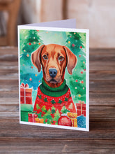 Load image into Gallery viewer, Vizsla Christmas Greeting Cards - Blank Note Cards – 8-Pack of Artist-Designed Cards with Envelopes