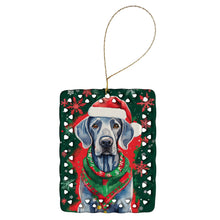 Load image into Gallery viewer, Weimaraner Christmas Porcelain Ornament