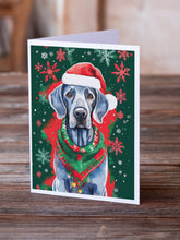 Load image into Gallery viewer, Weimaraner Christmas Greeting Cards - Blank Note Cards – 8-Pack of Artist-Designed Cards with Envelopes