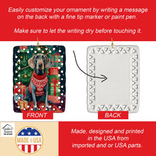 Load image into Gallery viewer, Weimaraner Christmas Porcelain Ornament
