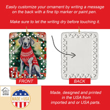 Load image into Gallery viewer, Weimaraner Christmas Porcelain Ornament