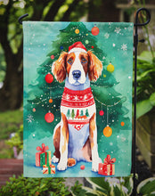 Load image into Gallery viewer, Welsh Springer Spaniel Christmas Garden Flag – Cozy Dog Holiday Decor with Tree &amp; Presents