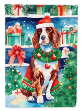 Load image into Gallery viewer, Welsh Springer Spaniel Christmas House Flag