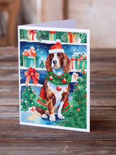 Load image into Gallery viewer, Welsh Springer Spaniel Christmas Greeting Cards - Blank Note Cards – 8-Pack of Artist-Designed Cards with Envelopes