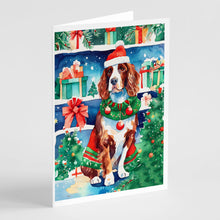 Load image into Gallery viewer, Welsh Springer Spaniel Christmas Greeting Cards - Blank Note Cards – 8-Pack of Artist-Designed Cards with Envelopes