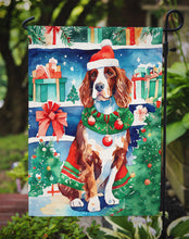 Load image into Gallery viewer, Welsh Springer Spaniel Christmas Garden Flag – Cozy Dog Holiday Decor with Tree &amp; Presents
