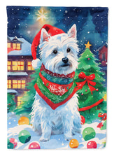 Load image into Gallery viewer, Westie Christmas Garden Flag – Cozy Dog Holiday Decor with Tree &amp; Presents