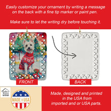 Load image into Gallery viewer, Westie Christmas Porcelain Ornament